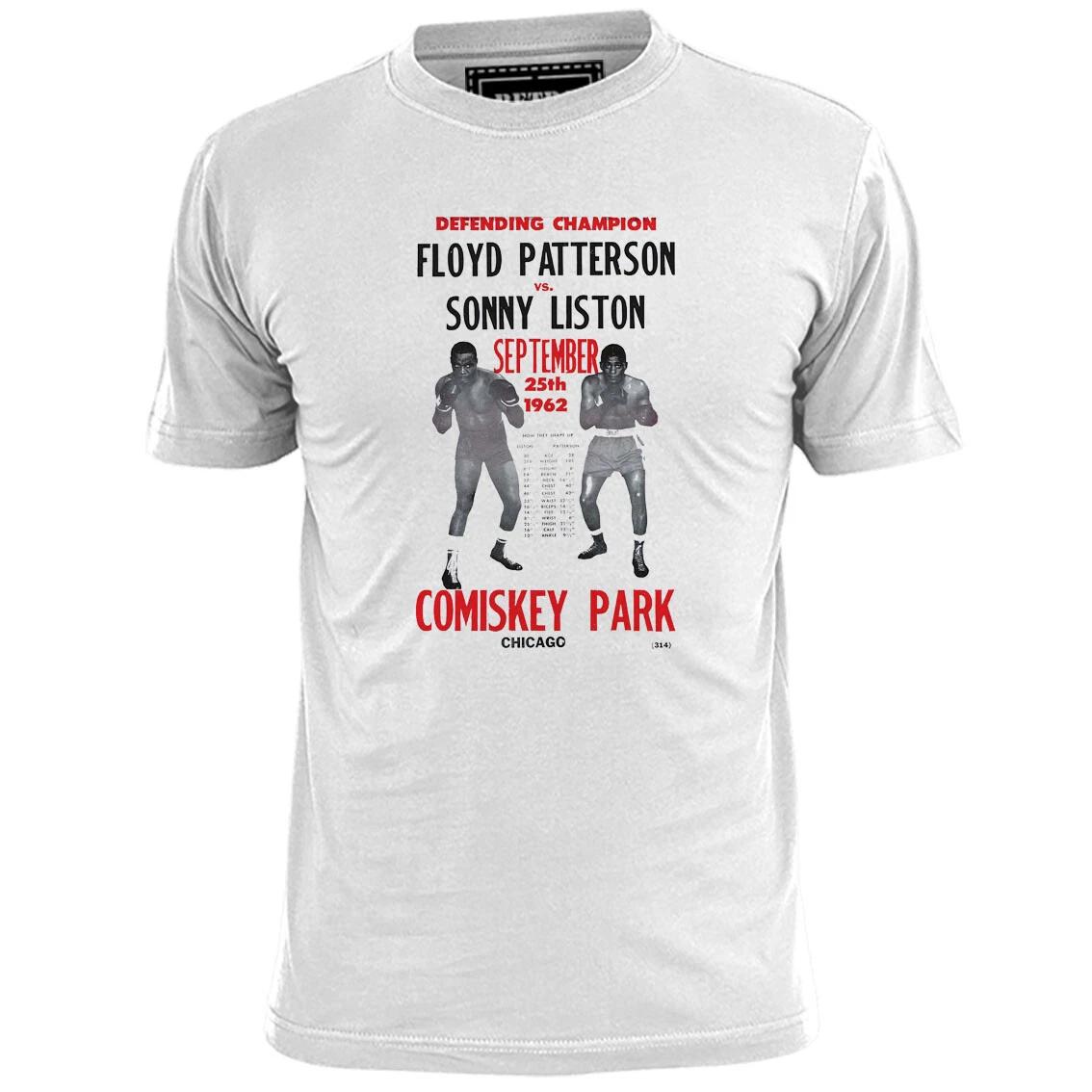 Mens Floyd v Liston Vintage Boxing Poster T shirt Pugilist Boxer 4XL