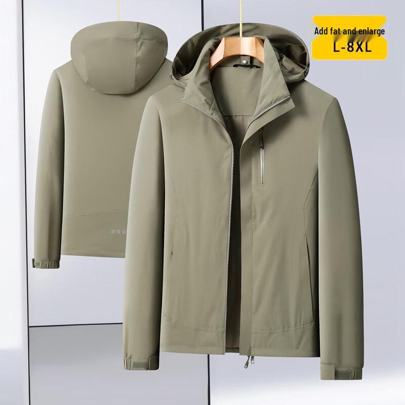 

Dibenze Men s Plus Size Casual Jacket with Detachable Hood 8XL
