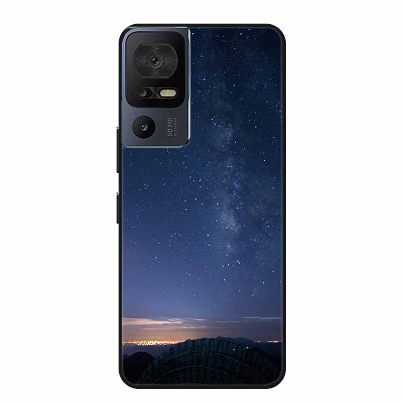 Für TCL 40 SE Handyhülle 40SE Hülle Schwarzes Silikon Weiche Rückseite Hülle Für TCL 40 SE Hülle Funda Für TCL40SE Capa 6.75" Schale