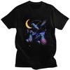 Männliche Kosmische Tauben Unter Dem Halbmond T-Shirt Reine Baumwolle Kleidung Mode Lässiges Design Grafik-T-Shirts Shirt