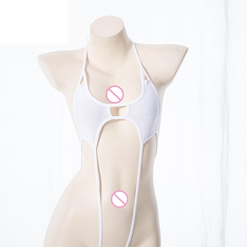 Sexy Bodysuits Sexy Lingerie Uniform Romper Women Open Crotch Tops Jumpsuit Pajamas