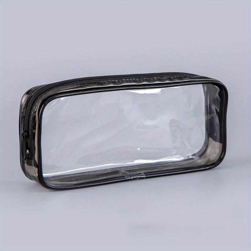 1pc Transparent Pencil Case Large Capacity Pen Box for Girls Cosmetic Bag Stationery Office School Supplies