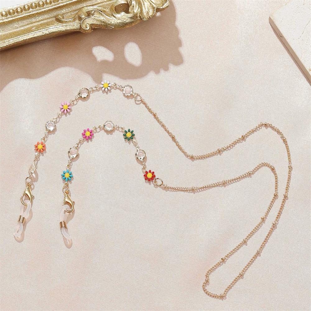 

Маска шнурок ромашка мода богемный маска веревка анти-потеряшка инкрустация солнцезащитные очки шнурки ожерелье цветок многофункциональный