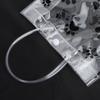 50 Packs Dog Paw Print Clear PVC Gift Bags with Handle Reusable Plastic