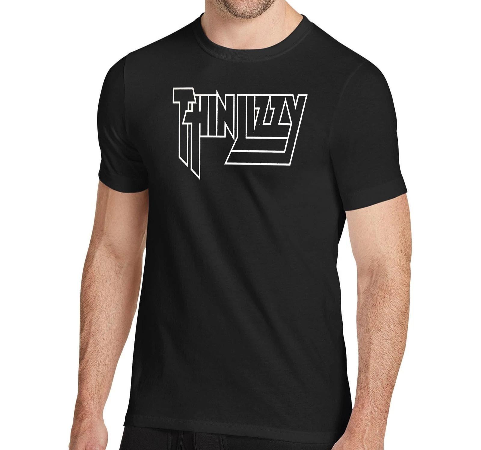 Thin Lizzy Rock Band Men s Black T Shirt M