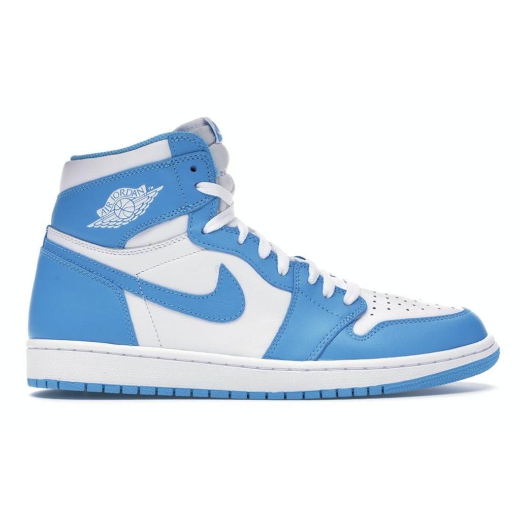 Air Jordan 1 Retro High OG UNC Men Sneakers White Dark-Powder-Blue 555088-117