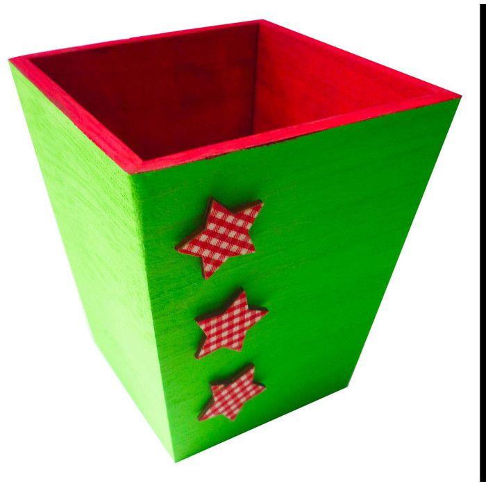 Dřevěné květináče - Sada 10 kusů - Rozměry 11,5x10x10 cm - Hnědá barva - Smíšené