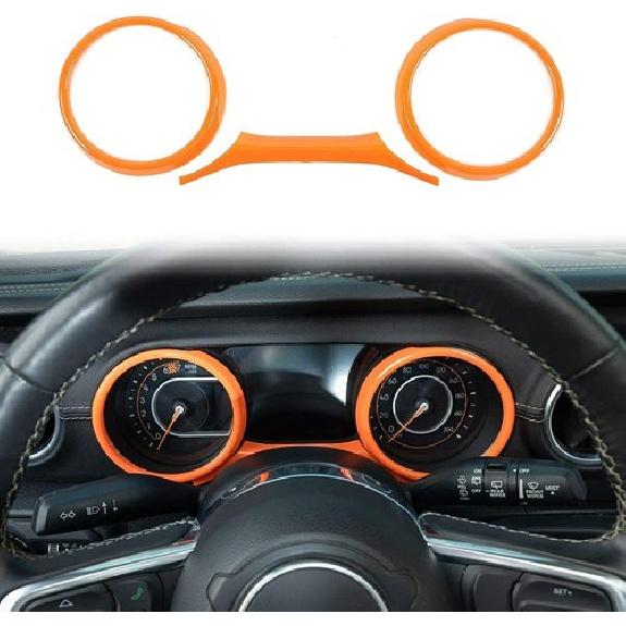 Orange Full Set Center Console Cover Trim Set For Jeep Wrangler JL Gladiator 18+