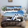 3D Car King Queen Duvet Cover Vintage Lightweight Train Bedding Set for Teens Adult Racing Supercar 2/3pcs Polyester Quilt Cover