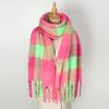 Sciarpa scozzese di lusso invernale calda in cashmere da donna lunga pashmina foulard da donna sciarpe da donna scialle con nappe design nuovo
