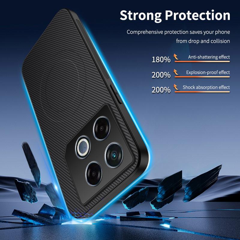 For Infinix GT 30 Pro 5G Luxury Carbon Fiber Matte Armor Phone Case For Infinix GT 20 Pro Car Magnetic Shockproof Hard Cover