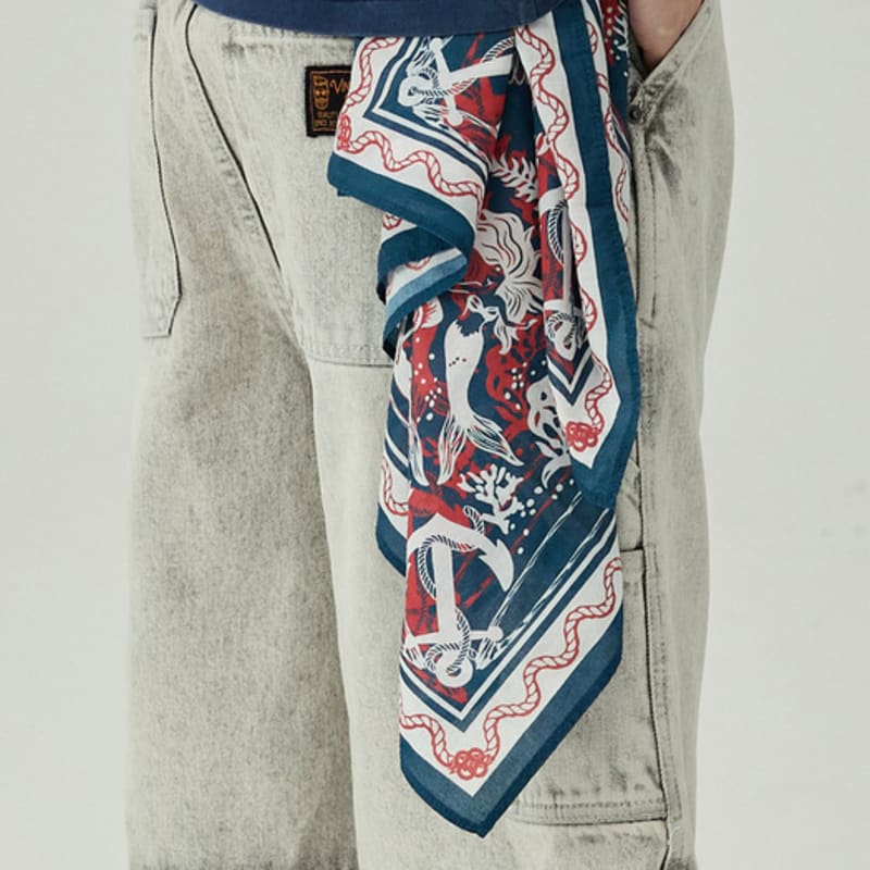 MAGOODGAN Paisley 9207 Navy Cotton Bandana