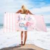 Pastel Rainbow Beach Towel Microfiber Oversized Quick Drying Bath Towels Large Sand Free Mermaid Scale Swimming Blanket Mat