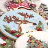 1Pc Christmas-themed Embroidery DIY Kit, Including Embroidery Frame But Excluding Tools.