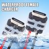 5V 3A Black Wire Connector for Auto 3C Household Appliances Type-C Female Socket Connector Waterproof Jack Female Charging Port