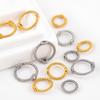 5pcs Stainless Steel Lace Beads Set Bead Ring Double Hole DIY Handmade String Bead Hollow Loose Spacer Beads Jewelry Accessories