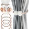 2/4 Stück Perlen Magnetische Gardinen-Haltebänder Gardinen-Haltebänder Schnallen Halter Halter Haken Clip für Zuhause Schlafzimmer Büro Dekorative