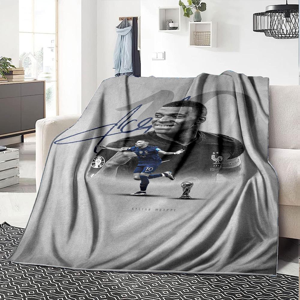 Star Player Kylian Mbappé Blanket Soft Warm Cozy Perfect for Sofa Bedding Livingroom Four Seasons Multipurpose Warmthful Decor
