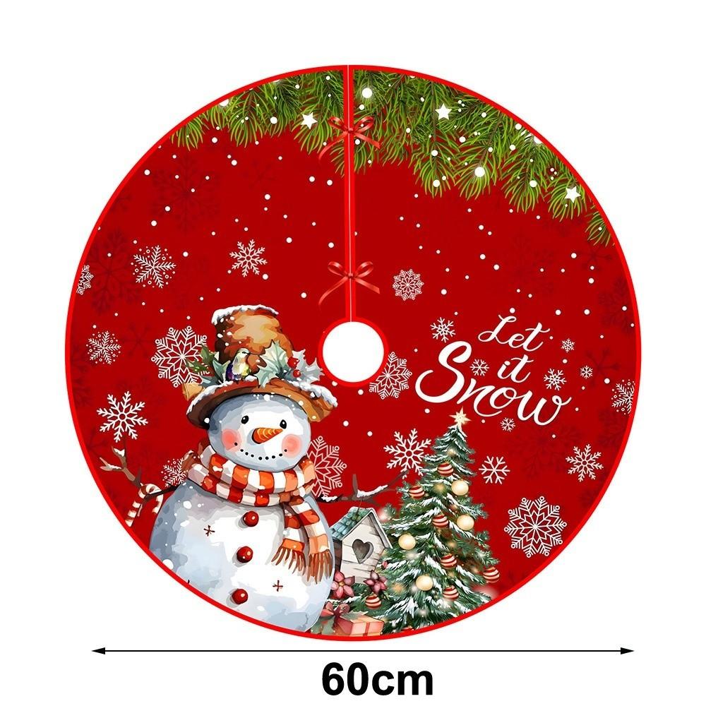 Fabric Christmas Tree Base Cover Round Shape Round Tree Skirt Holiday Home Decor