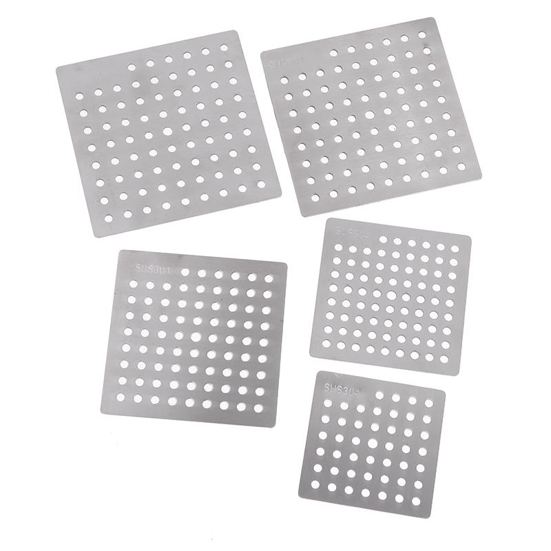 Edelstahl Bodenabläufe Netzabdeckung Quadratisches Abflussloch Dusche Haarfänger Filter Stöpsel Küche Badezimmer Beschlagteile