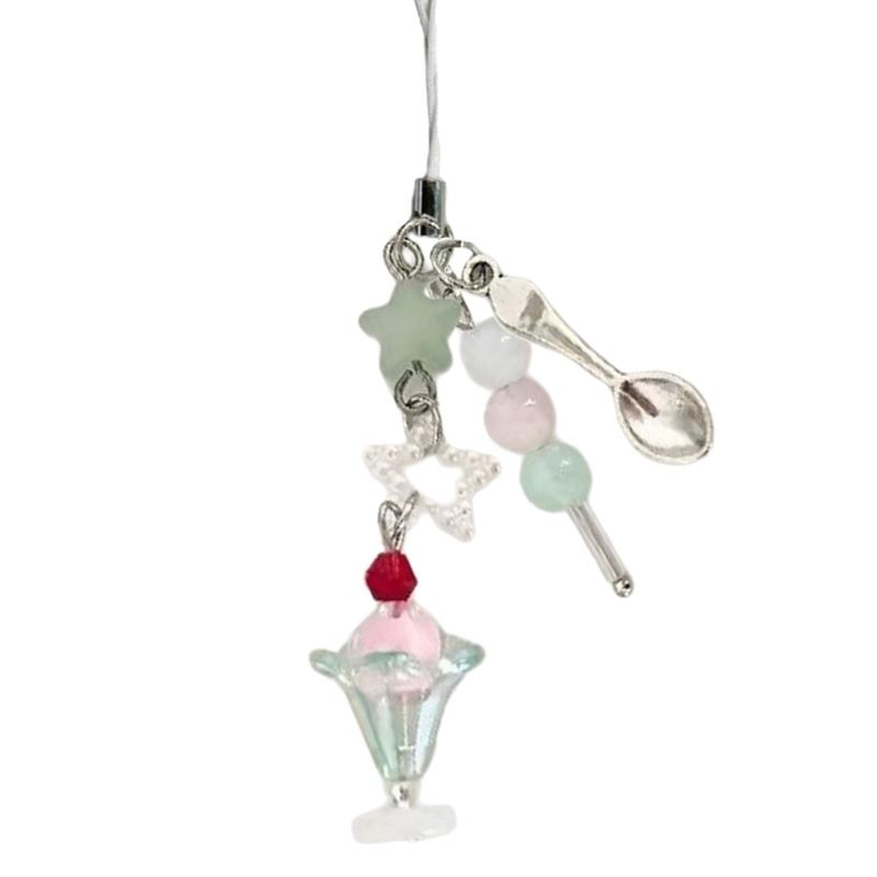 

Multifunctional Ice Cream Series Phone Accessory Fashionable Women Key Jewelry for Adding Personality to Phones and Bags 1