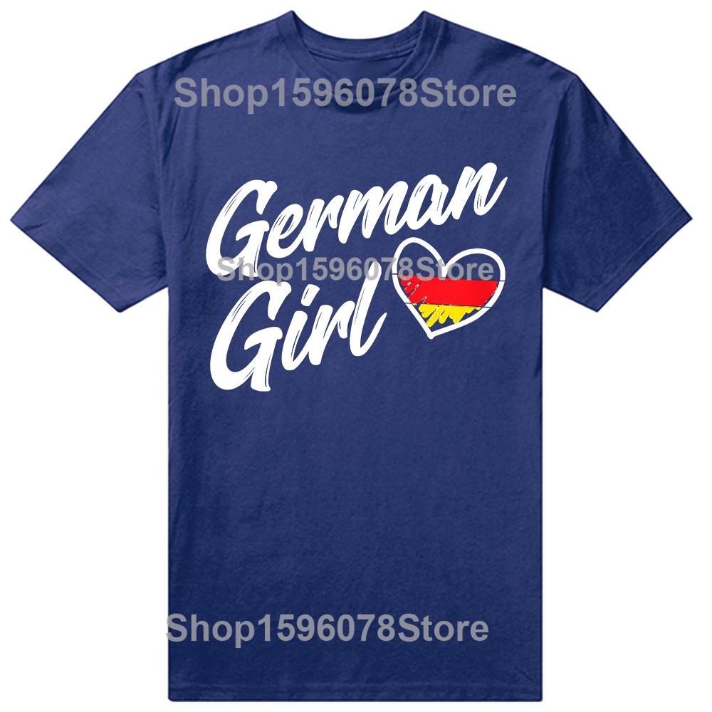 Funny Germany Funny Deutschland Flag German Girl Tshirts Men Womens Fashion Casual Tshirt 100 Cotton Loose Oversized T Shirt