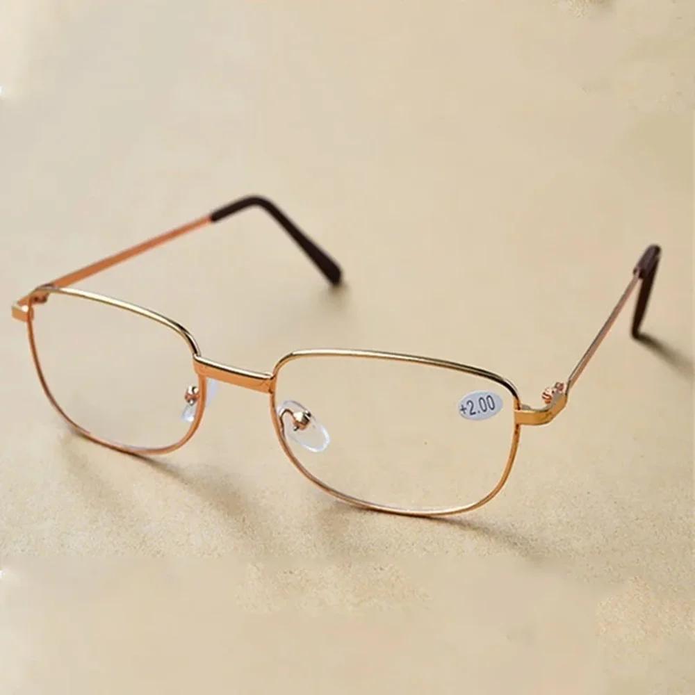 Retro Metal Frame Resin Comfortable Reading Glasses Women Men Lightweight Prescription Reading Glasses Eyeglasse Diopter+1.0+4.0