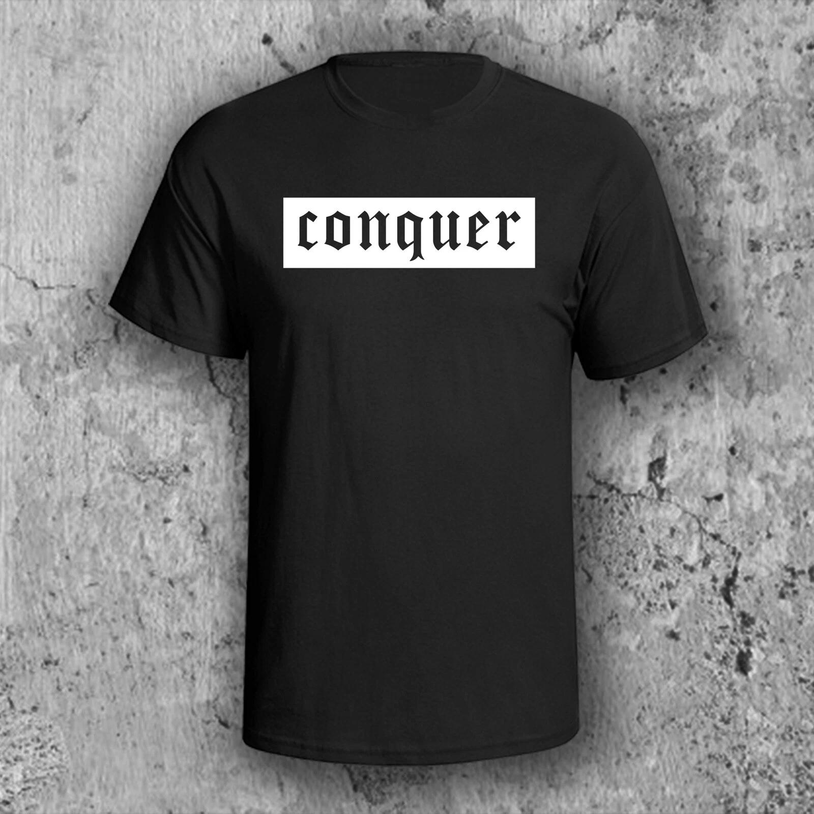 Футболка Conquer | футболка с графикой для бодибилдинга тренировка в зале rogue тренировка 2XL