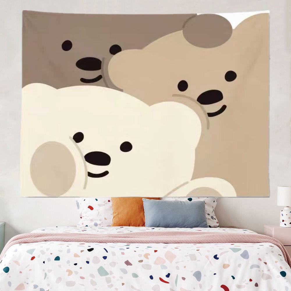 Lovely Bear Background Cloth Tapestry Dormitory Bedside Girl Heart Home Decoration Bedroom Tapestry