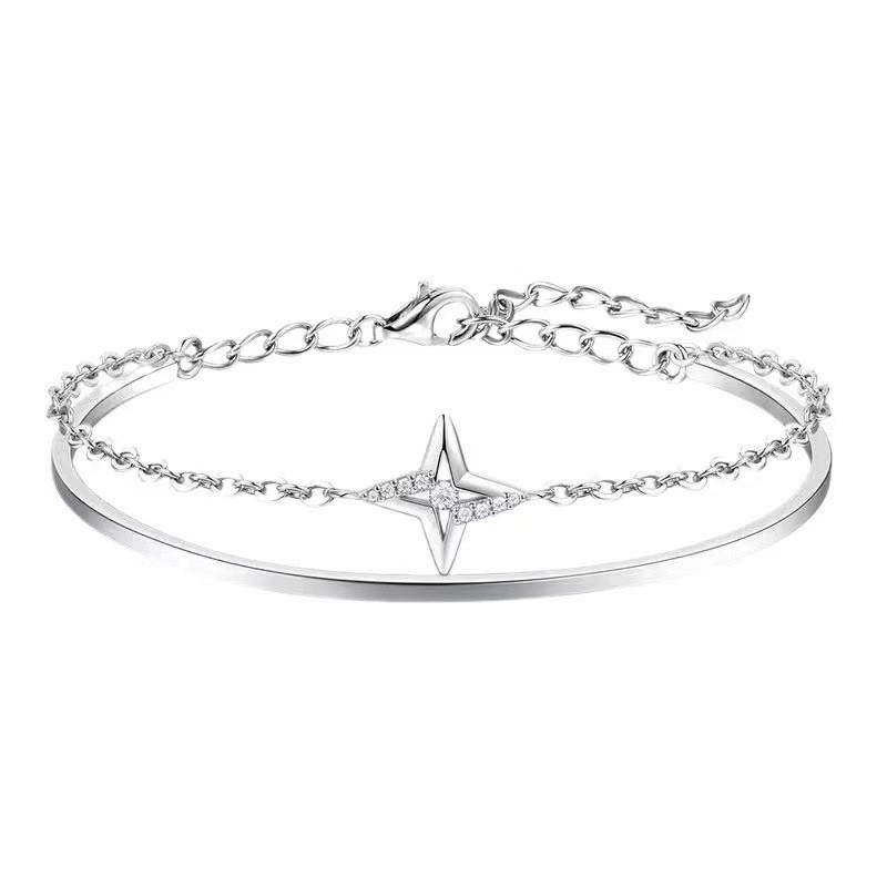 Premium Star Copper Bracelet Womens Unique Double Layer Elegant Hand Ornament