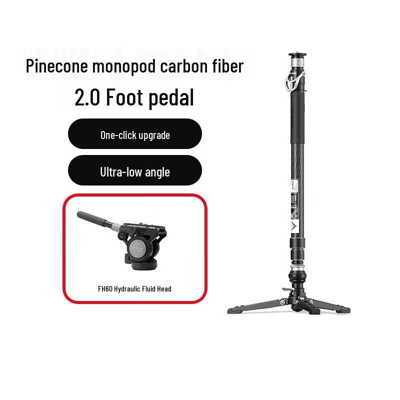 YC Onion Pinecone 2.0 Carbon Fiber Monopod with FH60 Hydraulic Head
