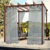 Outdoor Transparents Curtains Weatherproofs Eyelet Voile Curtains for Patioes Gazeboes