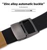 Men's Nylon Woven Canvas Belt with Automatic Buckle - Youth & Student Casual Tactical Belt