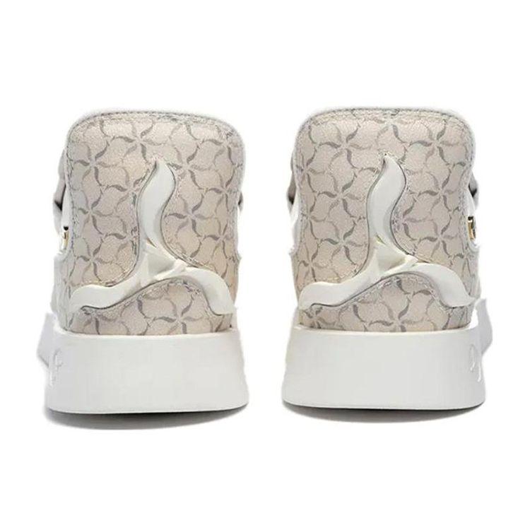 Li Ning Classic Series Fabric Leather Outdoor Non-Slip Wear-Resistant Low-Top Skate Shoes Men Sneakers Light-Antique-Yellow ALHS001-2