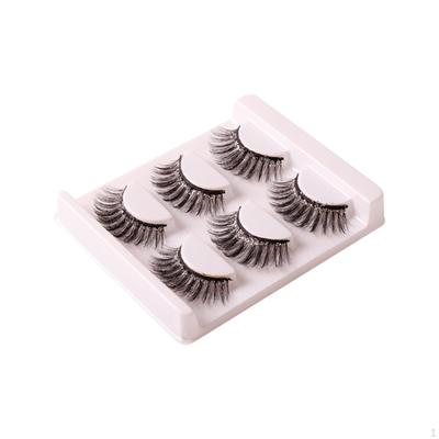 3 Pieces Artificial Eyelashes Reusable Synthetic Lightweight DIY Eyelash Extension Fluffy Eye Lash