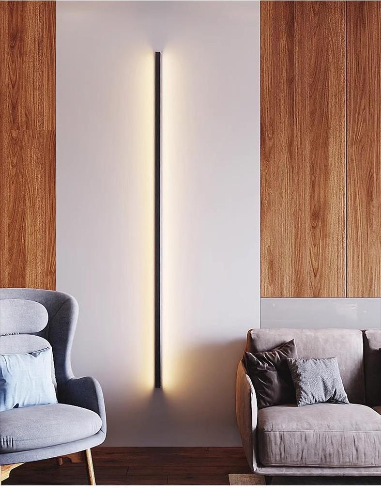 Minimalist Modern Strip Wall Light for Bedroom, Living Room, or Sofa Area