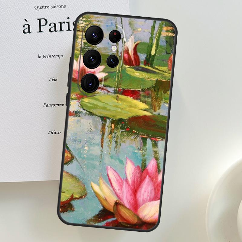 Monet Oil Painting Case For Samsung Galaxy S26 Ultra S25 S24 S23 S21 S22 Ultra S10 S20 Plus S25 FE Phone Cover