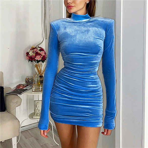 Buy Women's Fashion Sexy Bodycon Velvet 