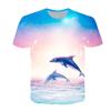 Kids 3D Dolphin Pattern Round Neck Short Sleeve T Shirt For School Outdoor Holiday Daily Casual Leisure Daily Wear
