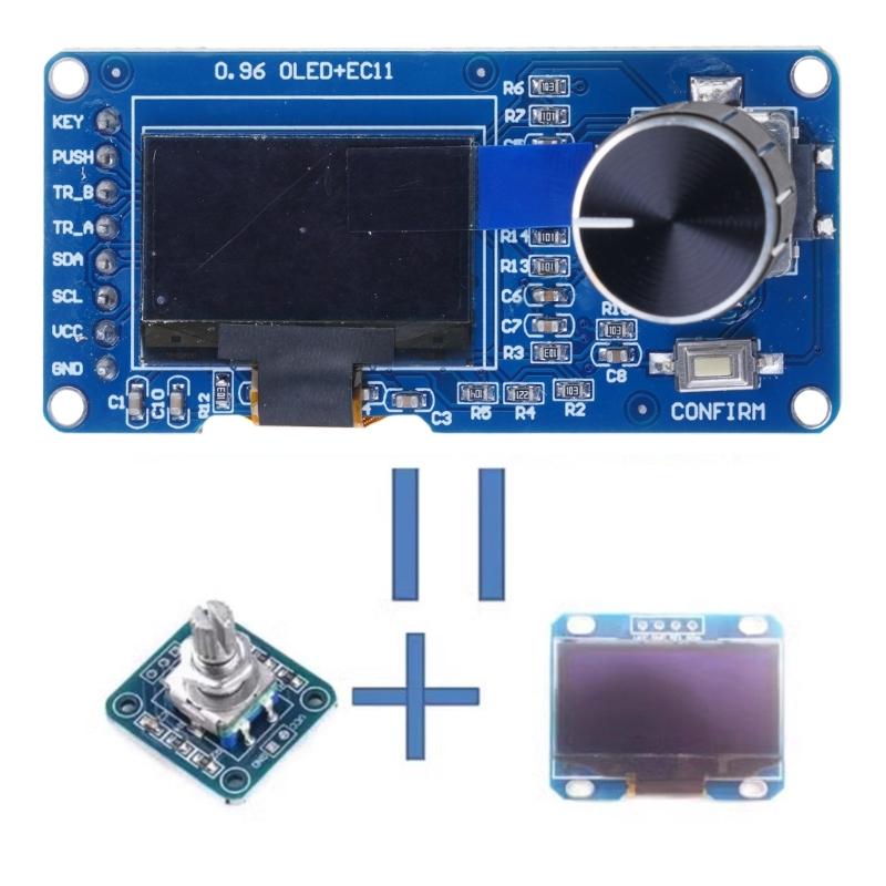 0.96/1.3inch Oleds Screen EC11 Encoders Combo Low Power I2C Communication Electronics Display Module