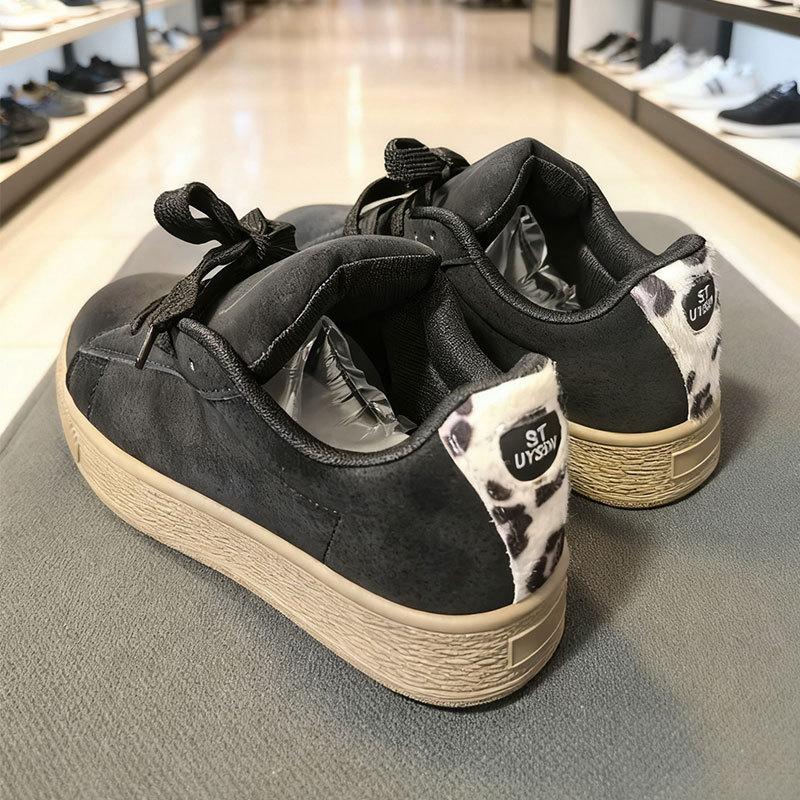 

Niche American board shoes new casual bread shoes men s couple shoes spring high-end black sneakers women 44 чёрный