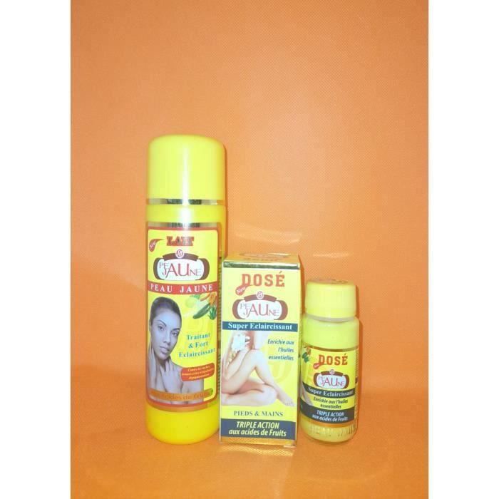 Lait &amp; sérum dosé . Peau jaune éclaircissant unificateur de teint