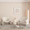 YJHOME Cream Style Smile Single Sofa Chair