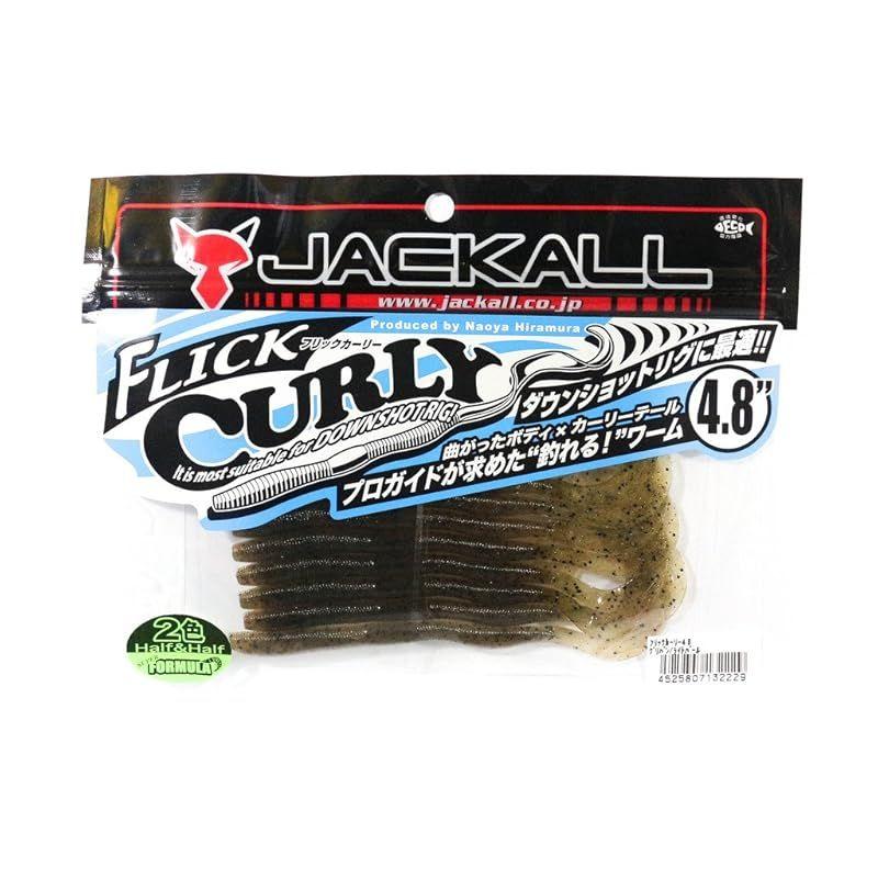 Used [New] JACKALL Worm Flick Curly 4.8 inch Gripan/Light Pearl 0