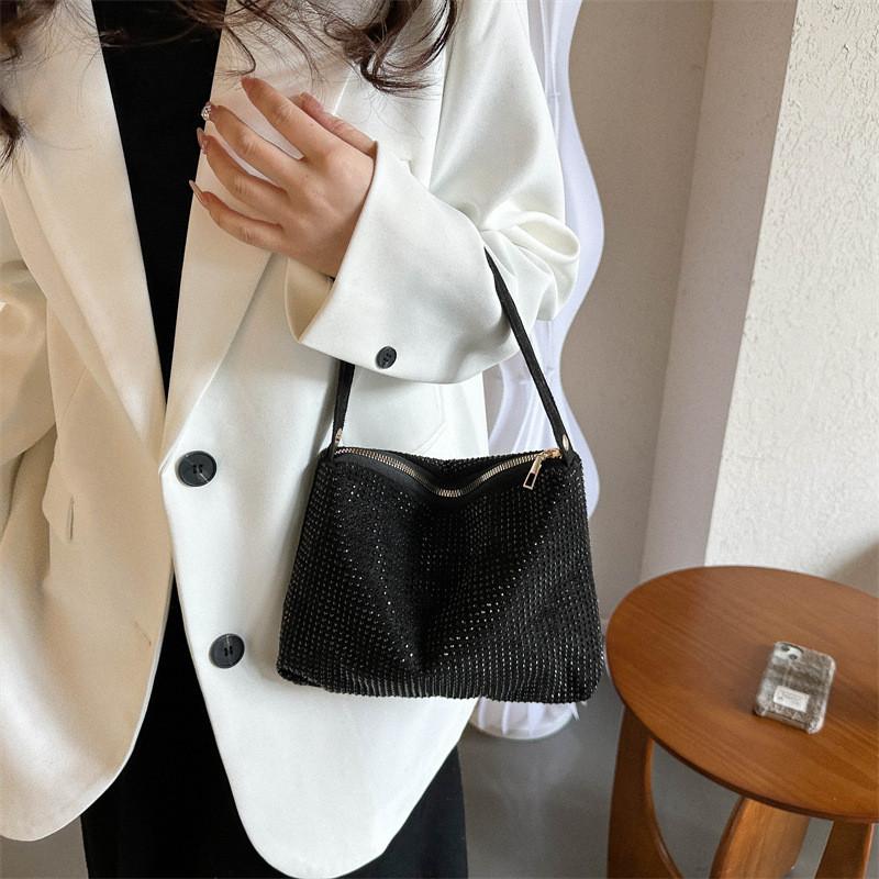 Stylish Black And Gray Small Shoulder Handbag With Unique Design For Trendy Looks