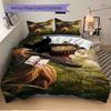 3pcs Dinosaur, Prehistoric Duvet Cover Set, Soft Comfortable Duvet Cover,Guest Room (1*Duvet Cover + 2*Pillowcase, Without Core) Yy251104102