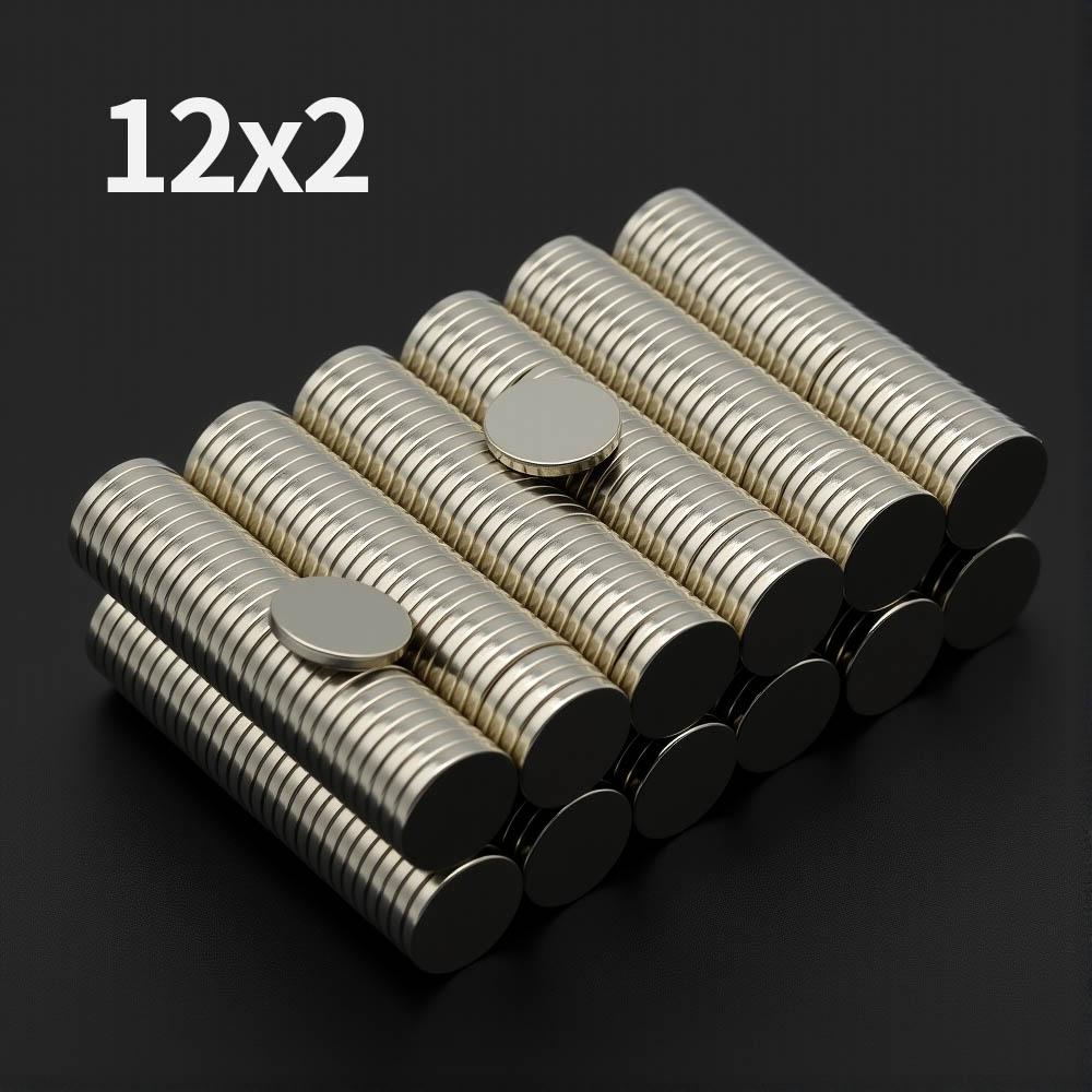 12x2mm Potente Magnete al Neodimio N35 NdfeB Magneti Permanenti Rotondi Super Forti Magneti da Frigorifero Fai da Te