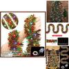 Colorful Pvc Christmas Decoration Garland For Holiday Party Atmosphere 500cm Length