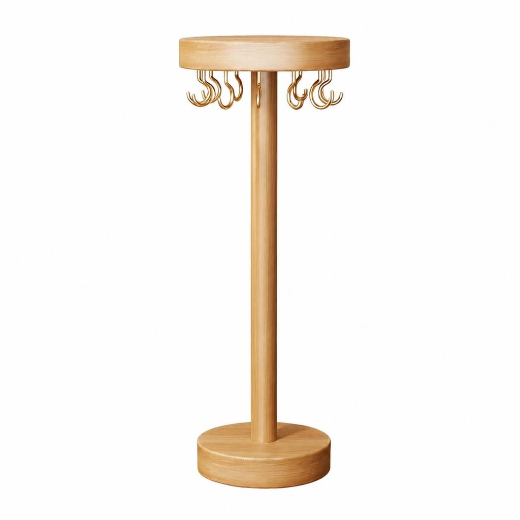 Tabletop Jewelry Display Stand Sturdy Freestanding Organizer with Hooks Compact Bracelet and