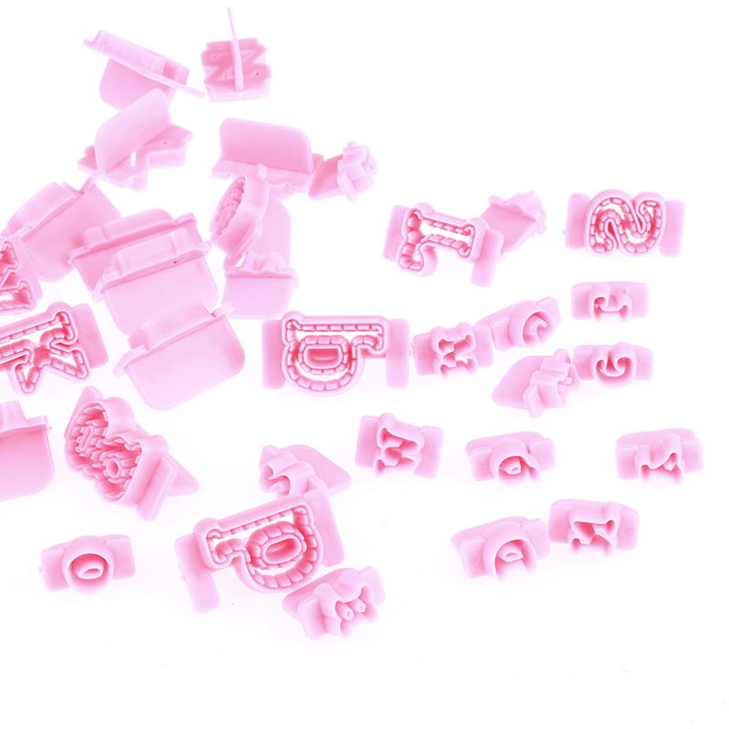 Diy Alphabet Cake Mold Letter Cookies Cutter Words Press Stamp Embossing Mould Plastic Letter Fondant Cake Biscuit Baking Mould